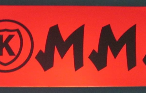 Kommit 8.25 inch red deck black lettering